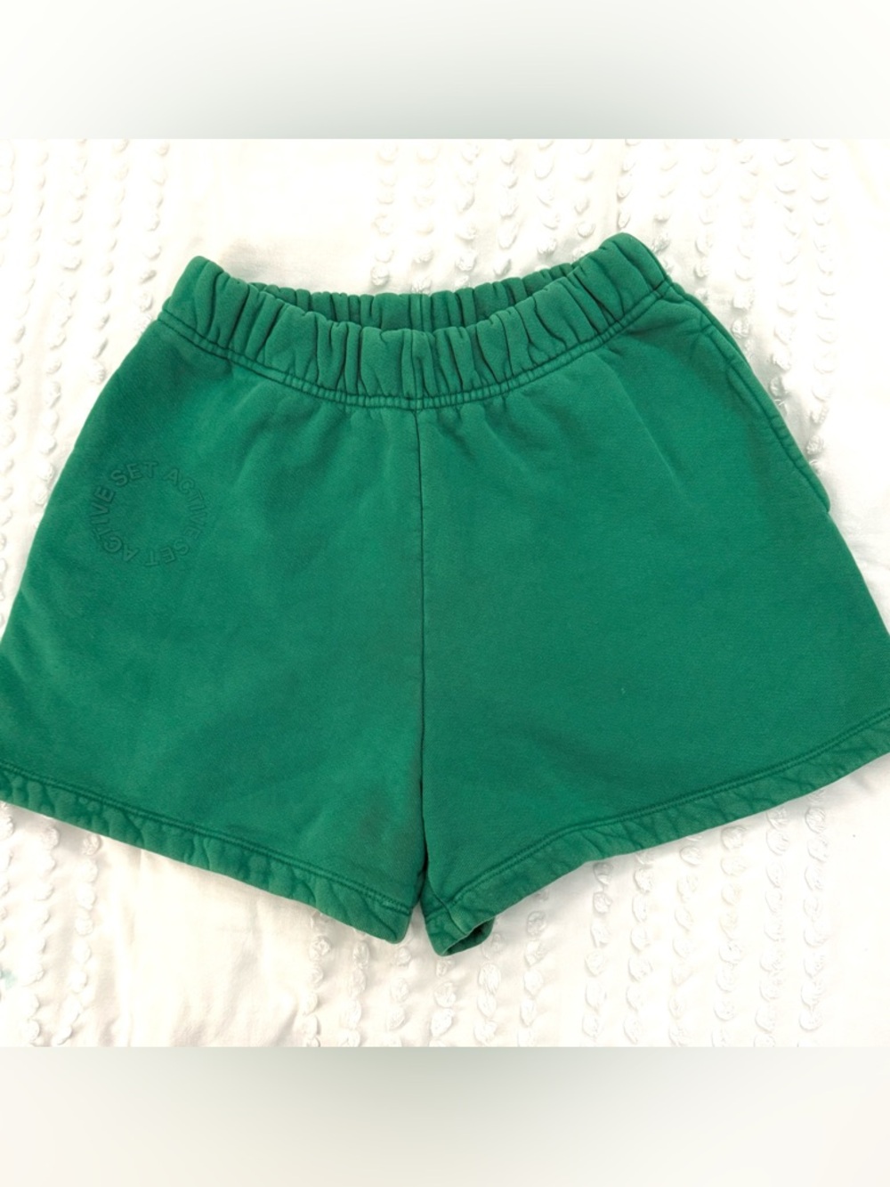 SET Active Green Fleece Shorts with Los Angeles Logo